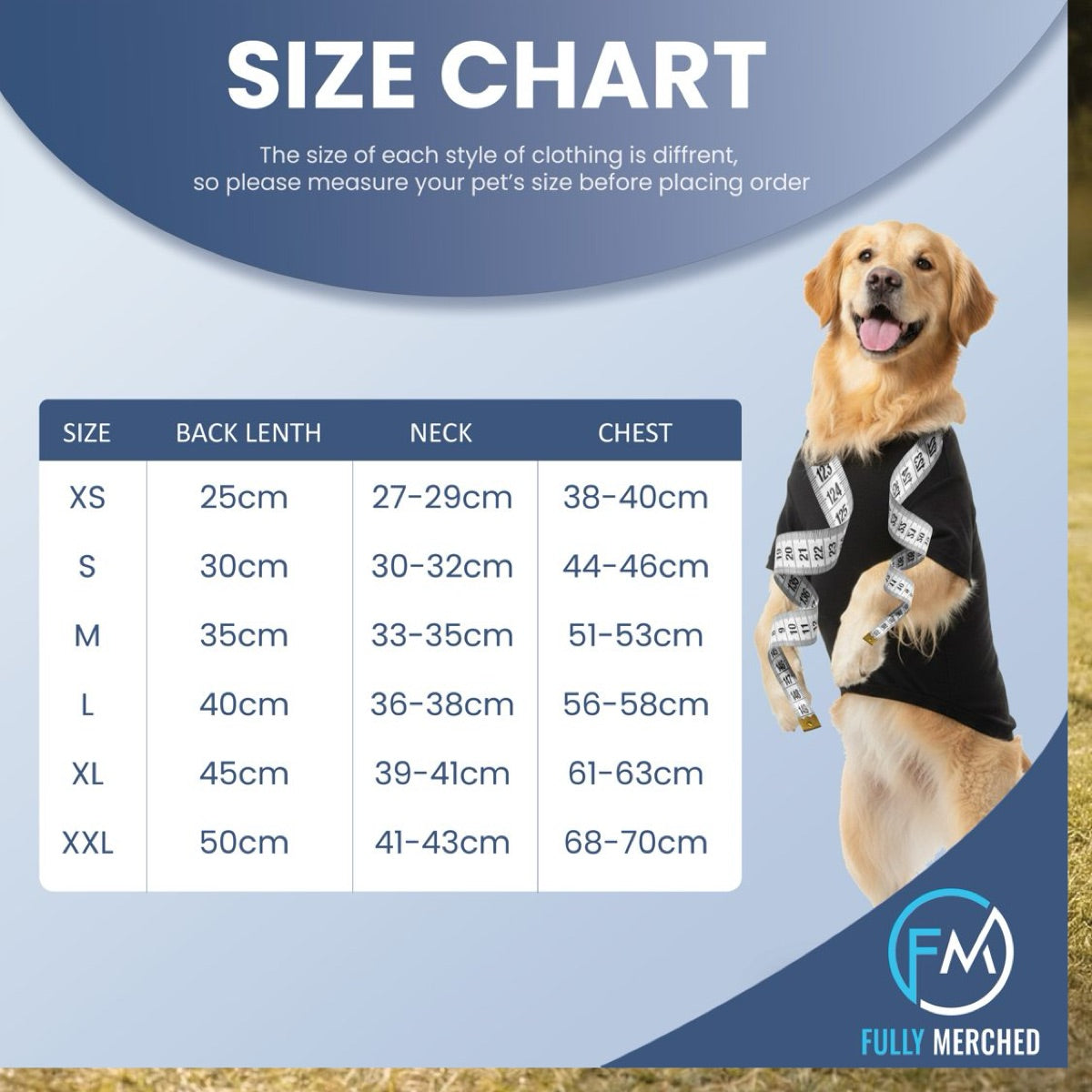 product info dog tshirt 5