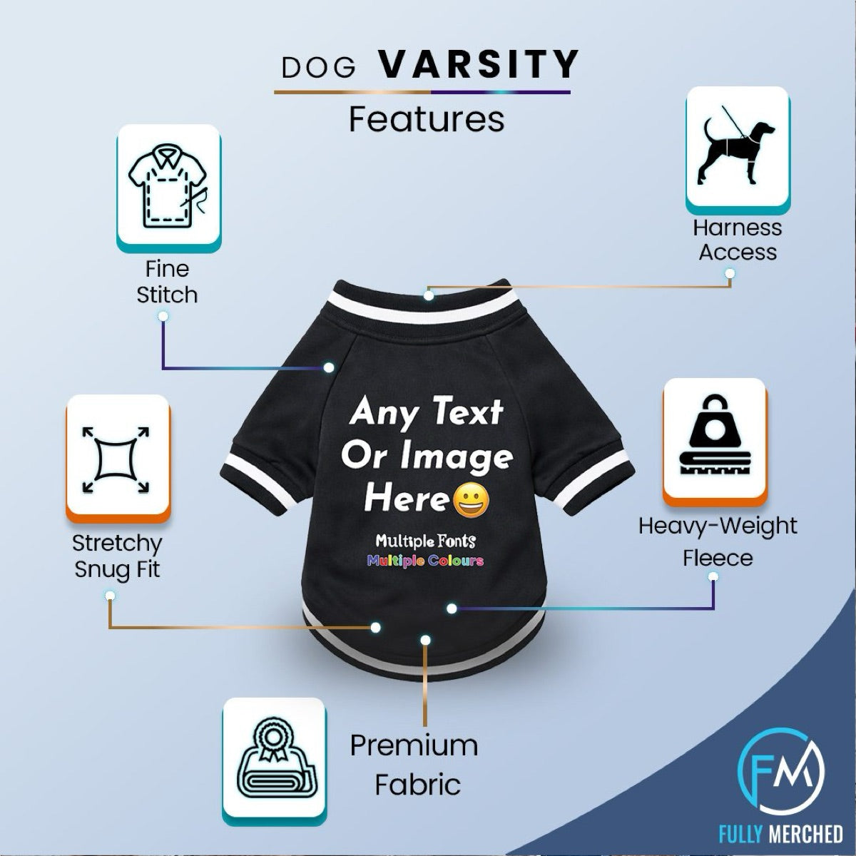 product info dog varsity 1