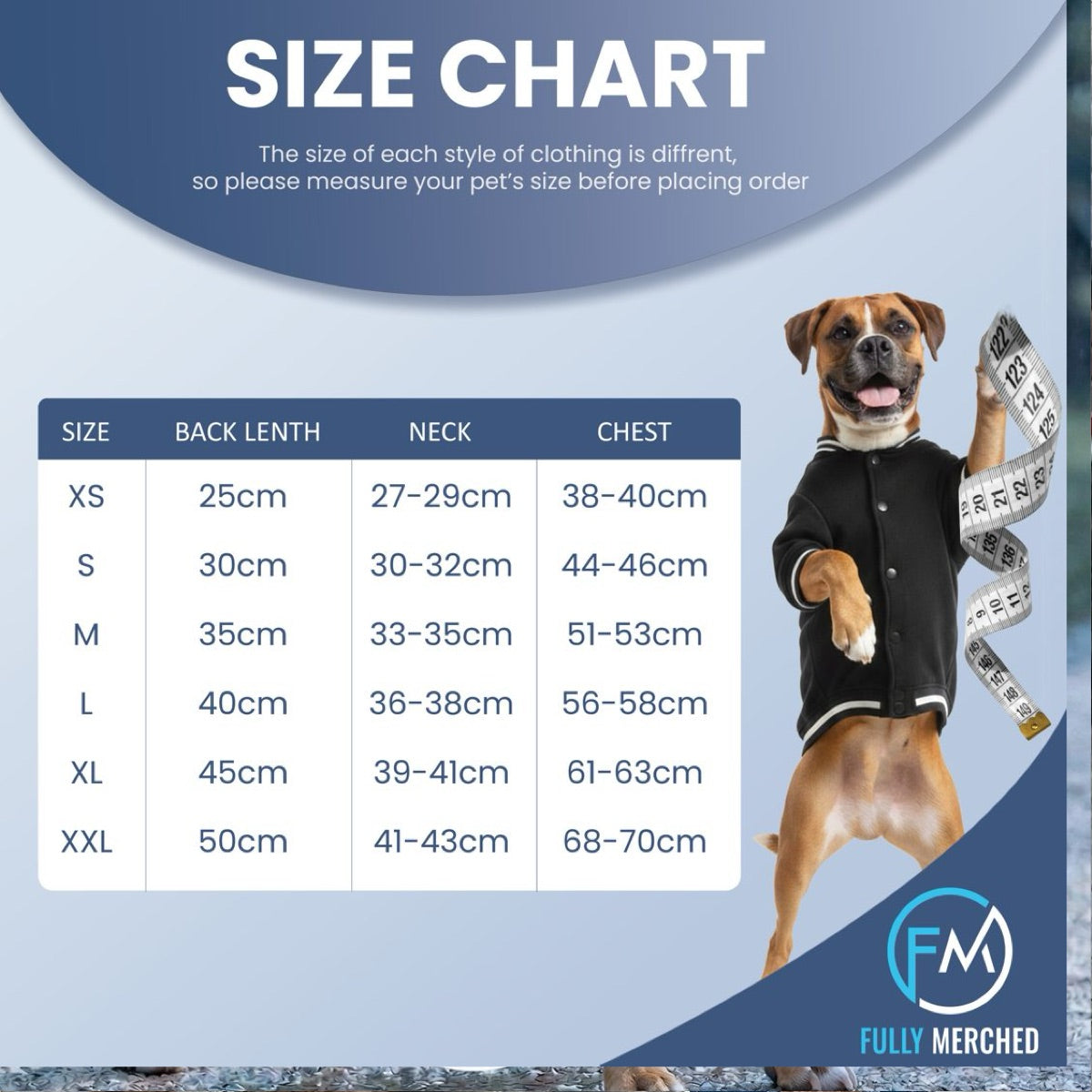 product info dog varsity 5