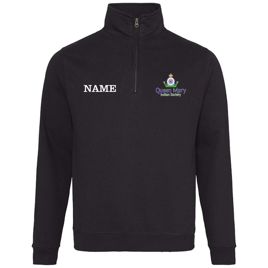 QMUL - Indian Society - Unisex 1/4 Zip Sweatshirt