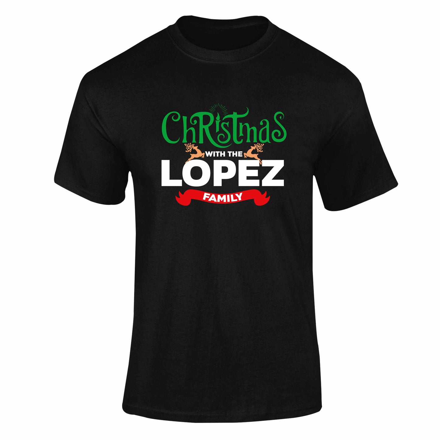 Christmas with the "Family Name" - T-Shirts