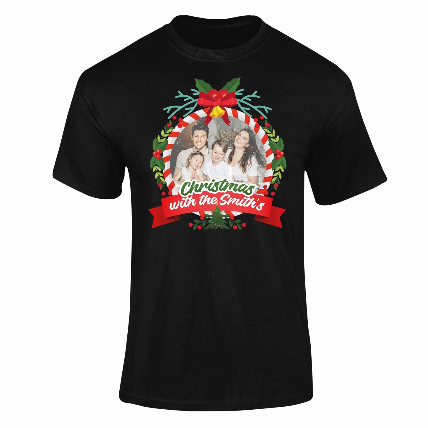 Christmas Family Name & Photo - T-Shirts