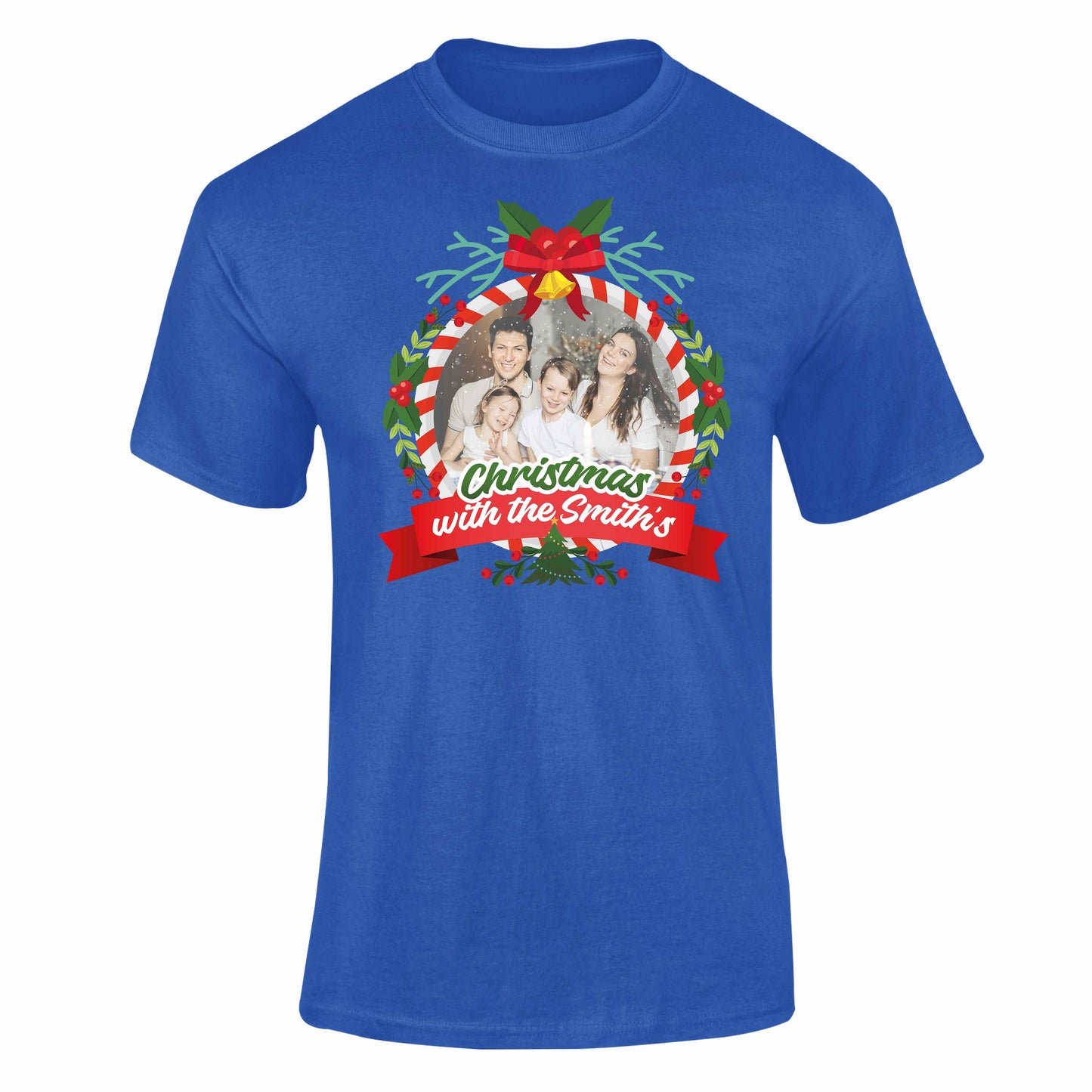 Christmas Family Name & Photo - T-Shirts