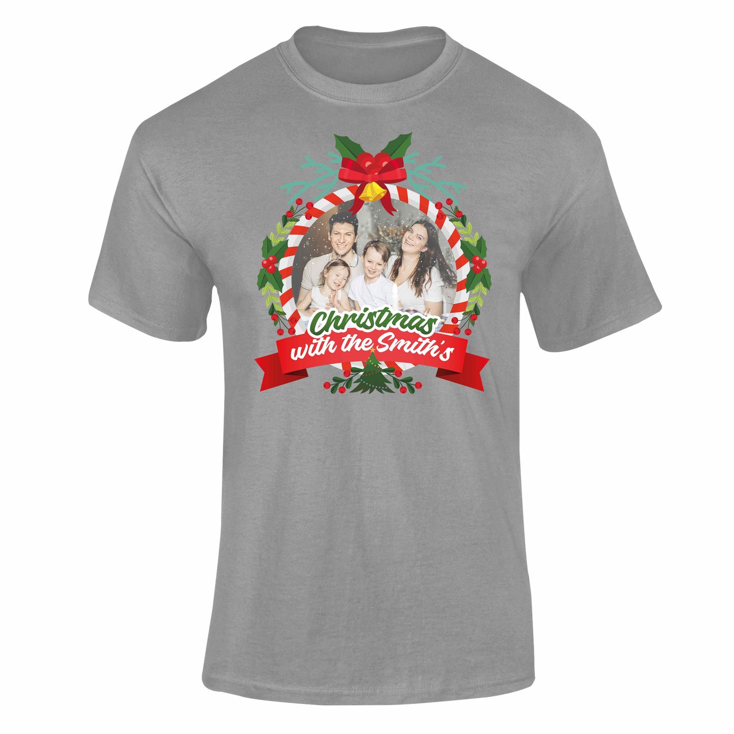 Christmas Family Name & Photo - T-Shirts