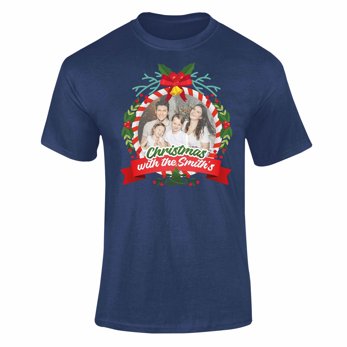 Christmas Family Name & Photo - T-Shirts