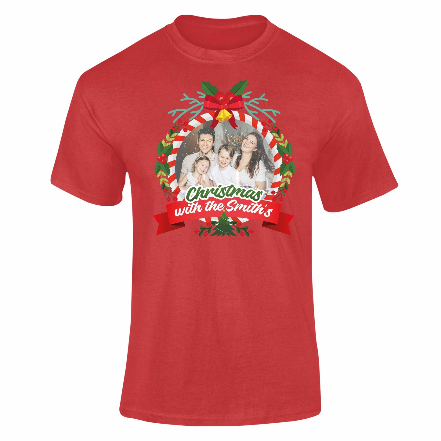 Christmas Family Name & Photo - T-Shirts