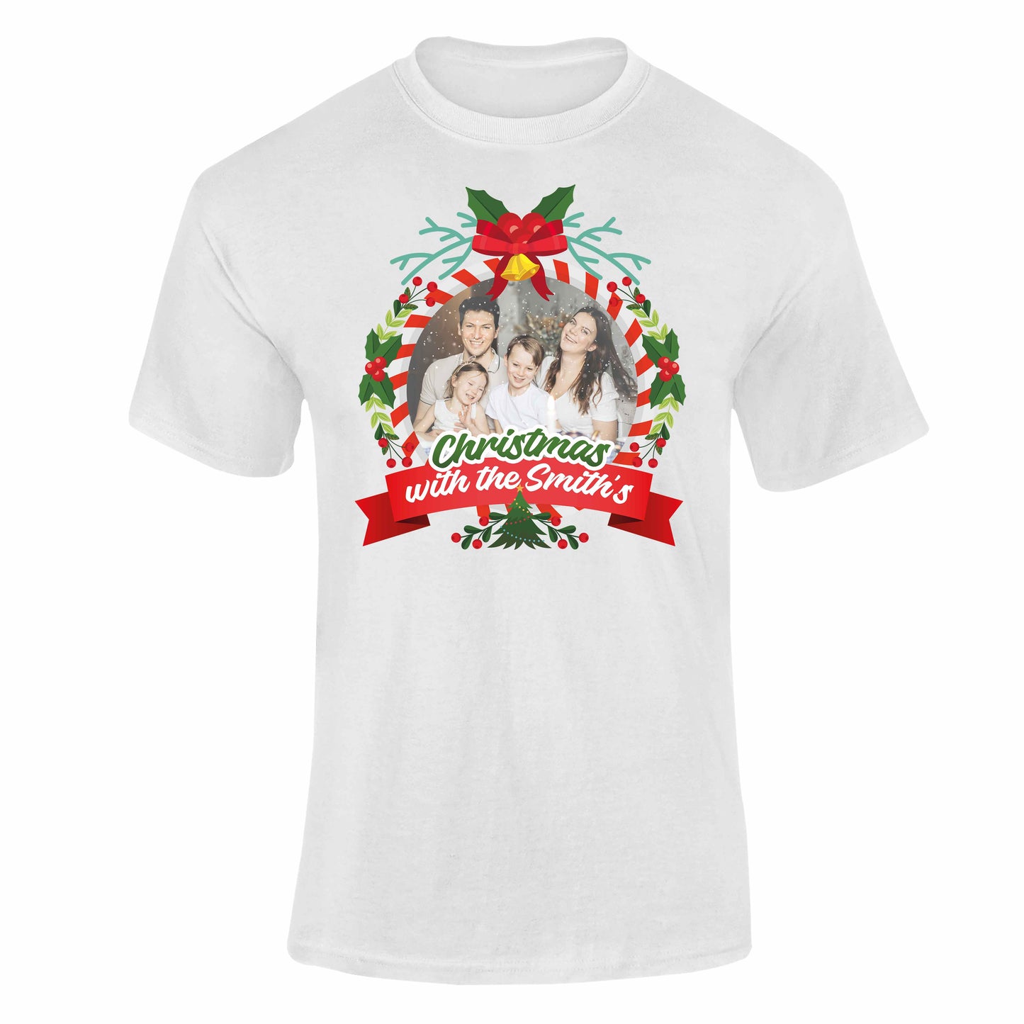 Christmas Family Name & Photo - T-Shirts