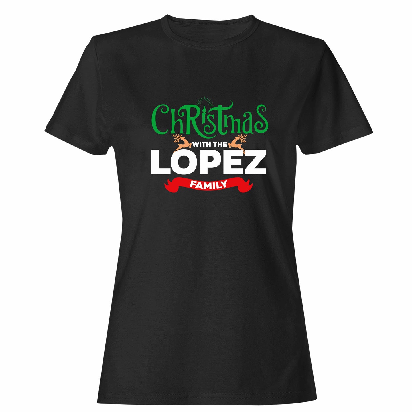 Christmas with the "Family Name" - T-Shirts