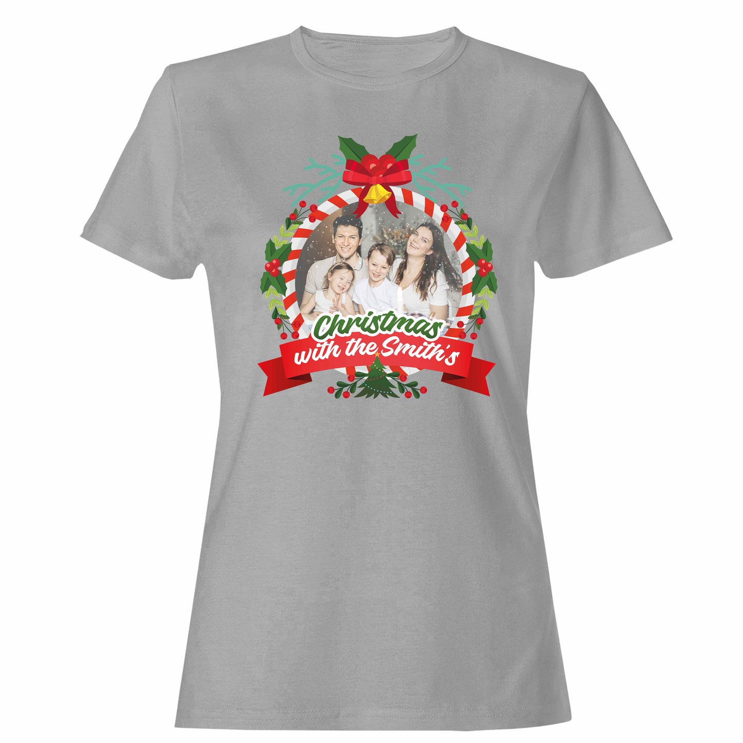 Christmas Family Name & Photo - T-Shirts