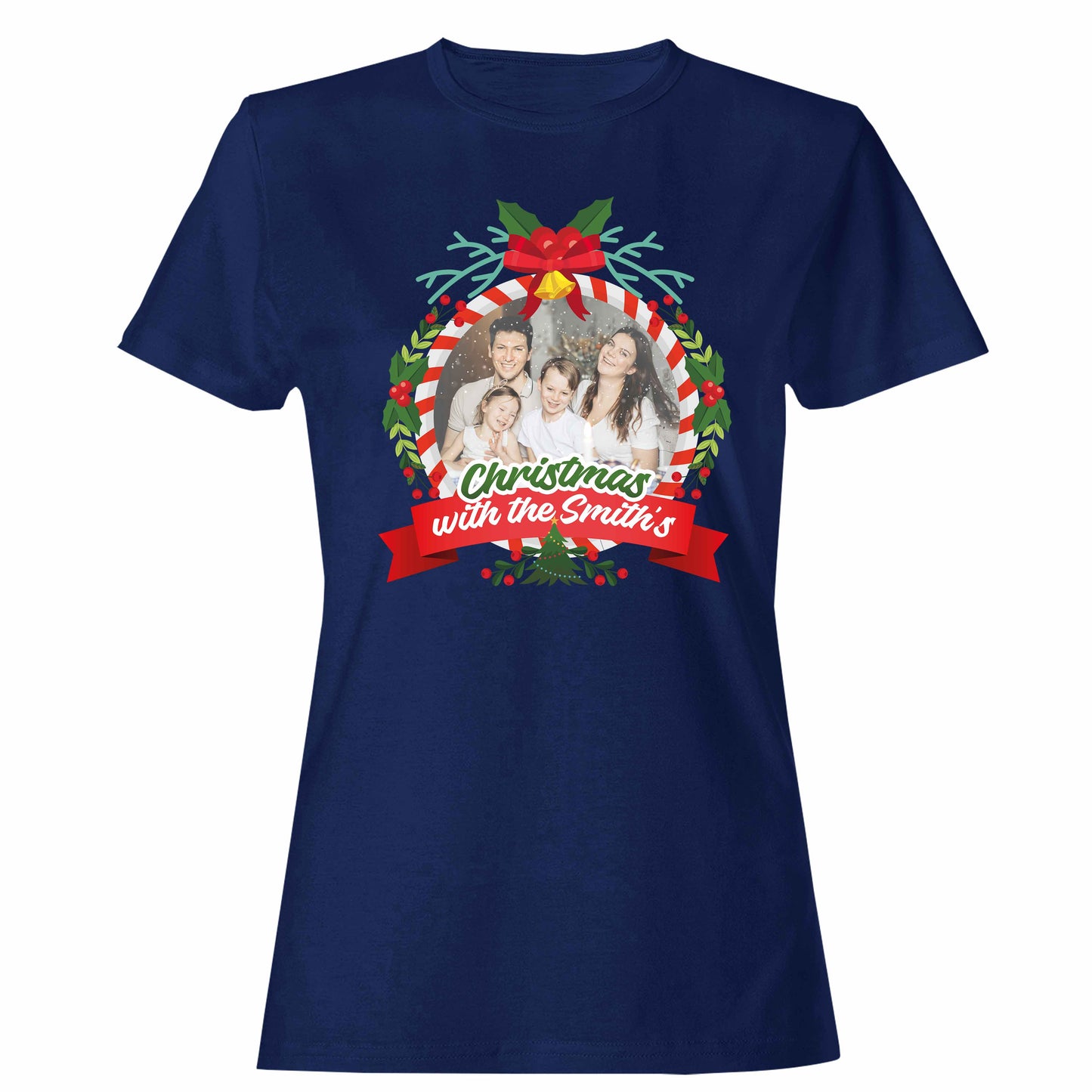 Christmas Family Name & Photo - T-Shirts