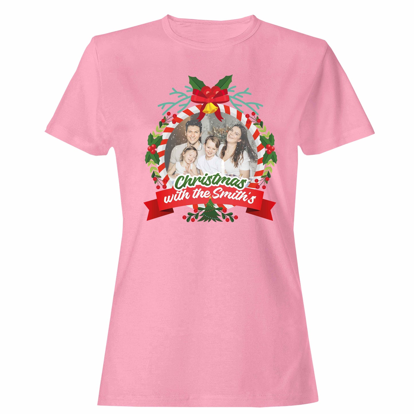 Christmas Family Name & Photo - T-Shirts