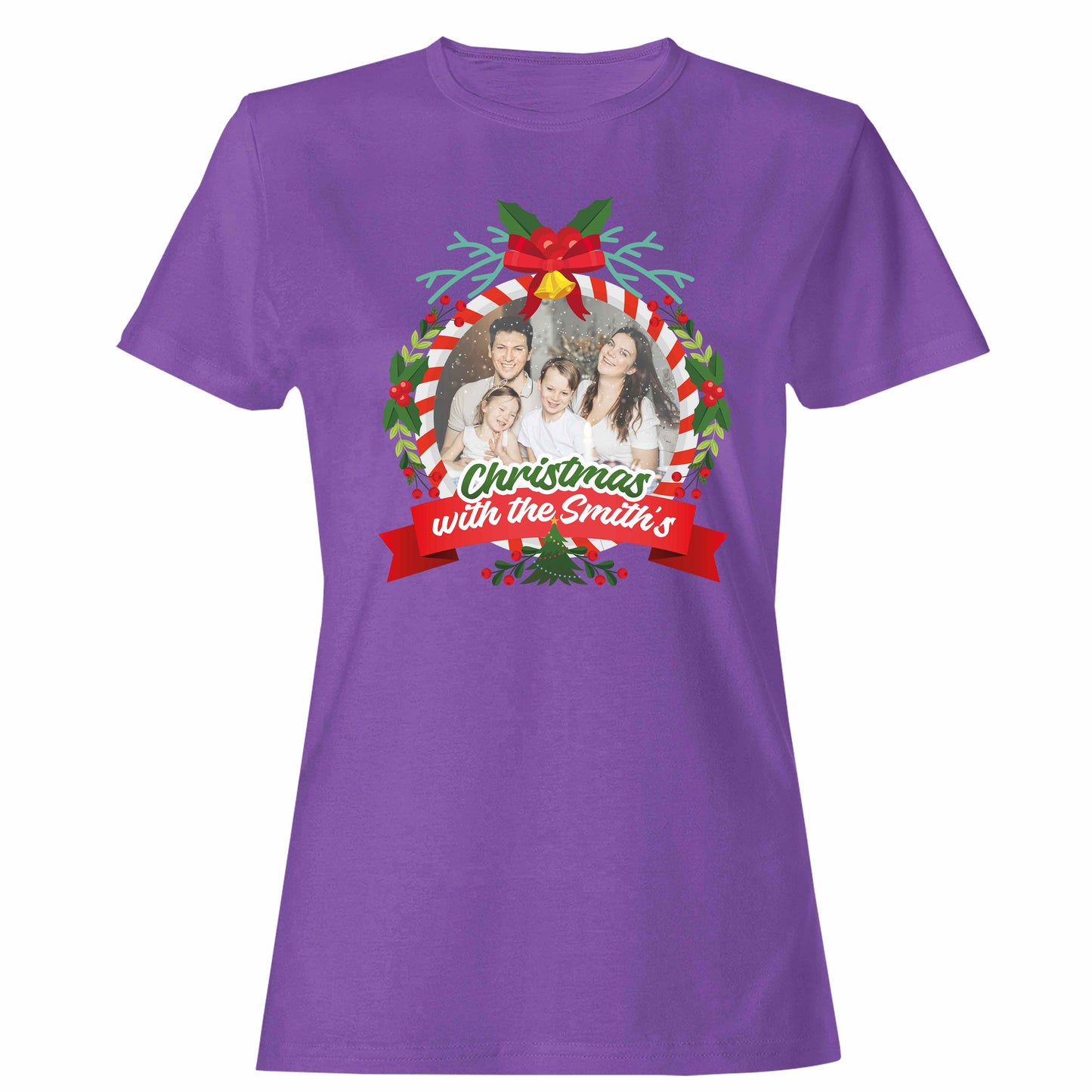 Christmas Family Name & Photo - T-Shirts