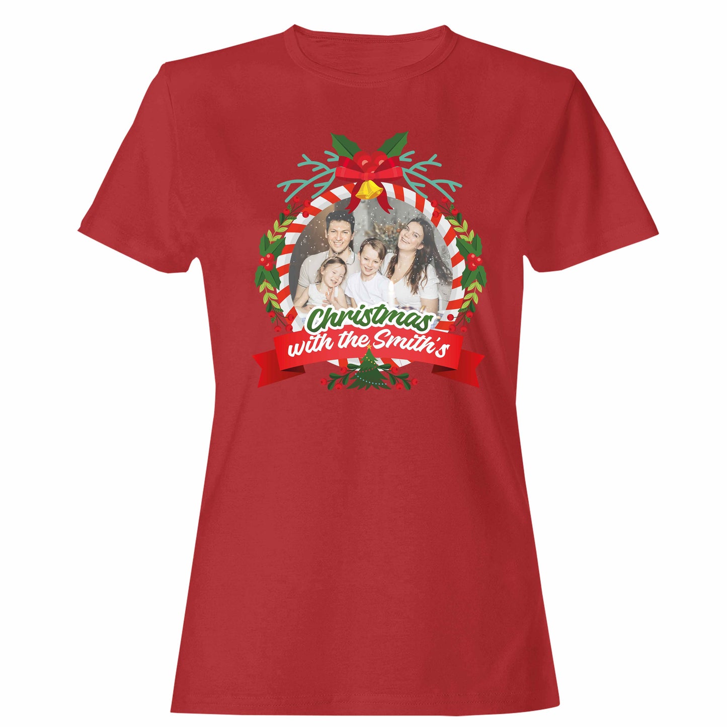 Christmas Family Name & Photo - T-Shirts