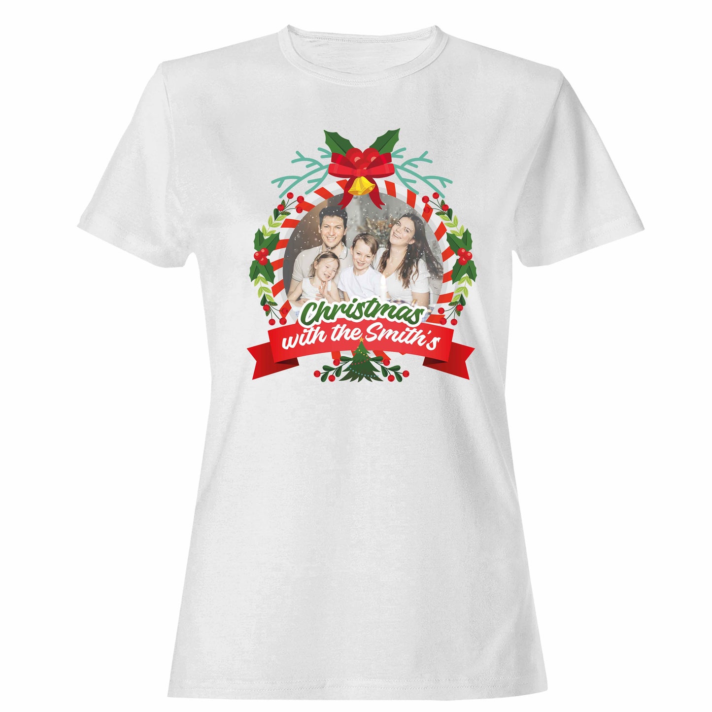 Christmas Family Name & Photo - T-Shirts