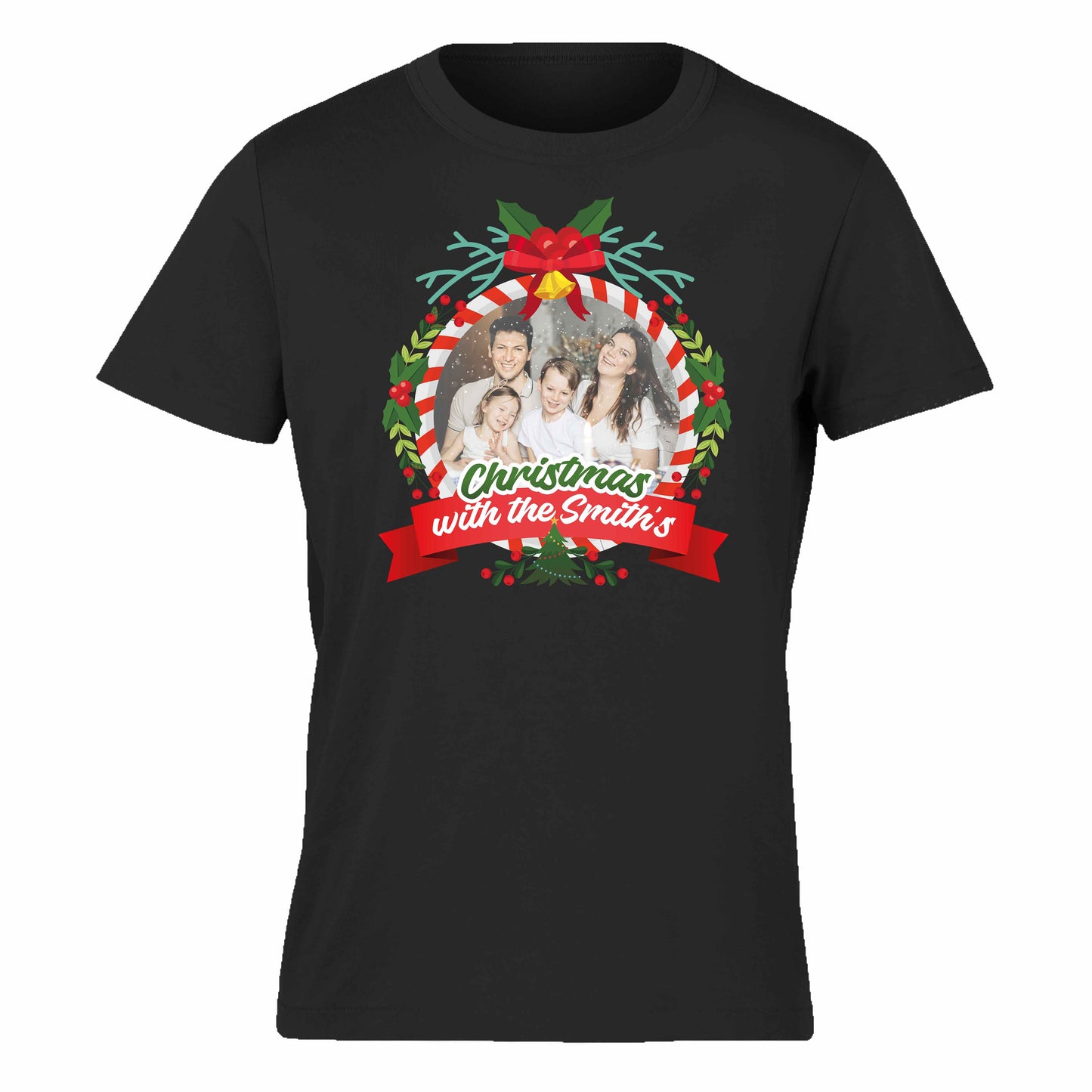 Christmas Family Name & Photo - T-Shirts