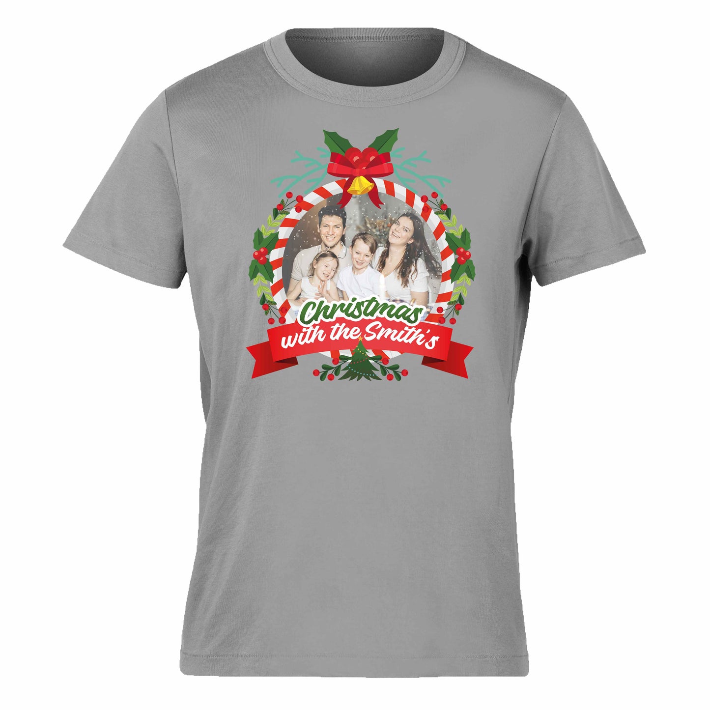 Christmas Family Name & Photo - T-Shirts