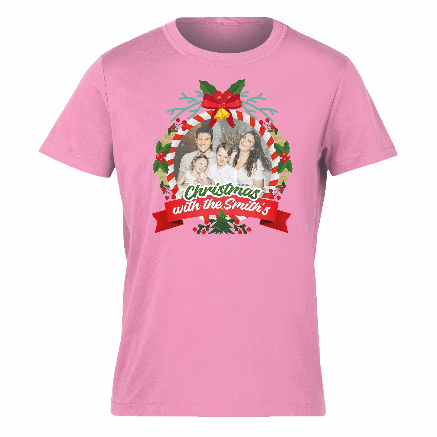 Christmas Family Name & Photo - T-Shirts