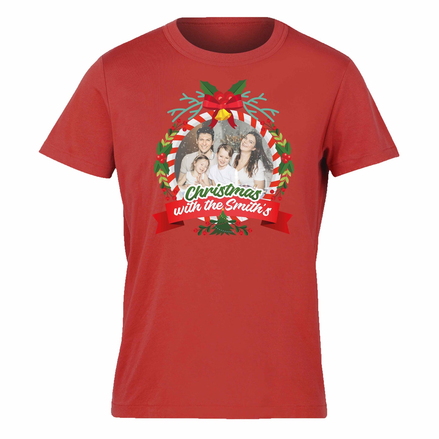 Christmas Family Name & Photo - T-Shirts