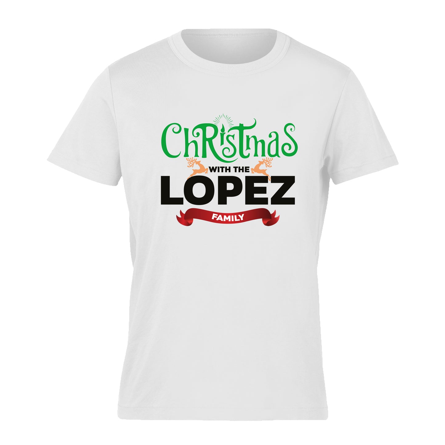 Christmas with the "Family Name" - T-Shirts