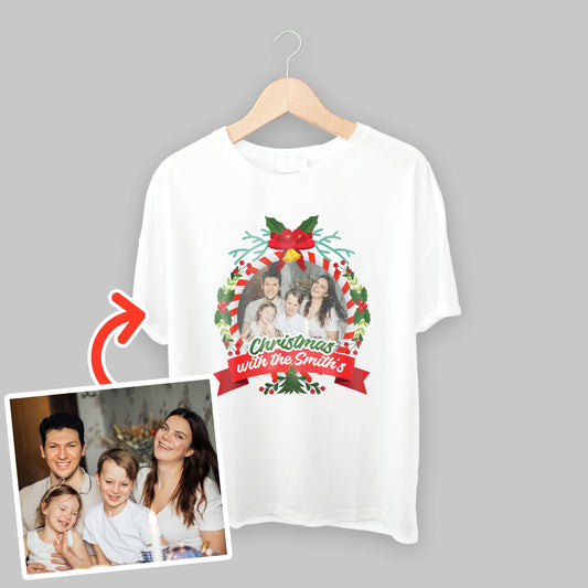 Christmas Family Name & Photo - T-Shirts