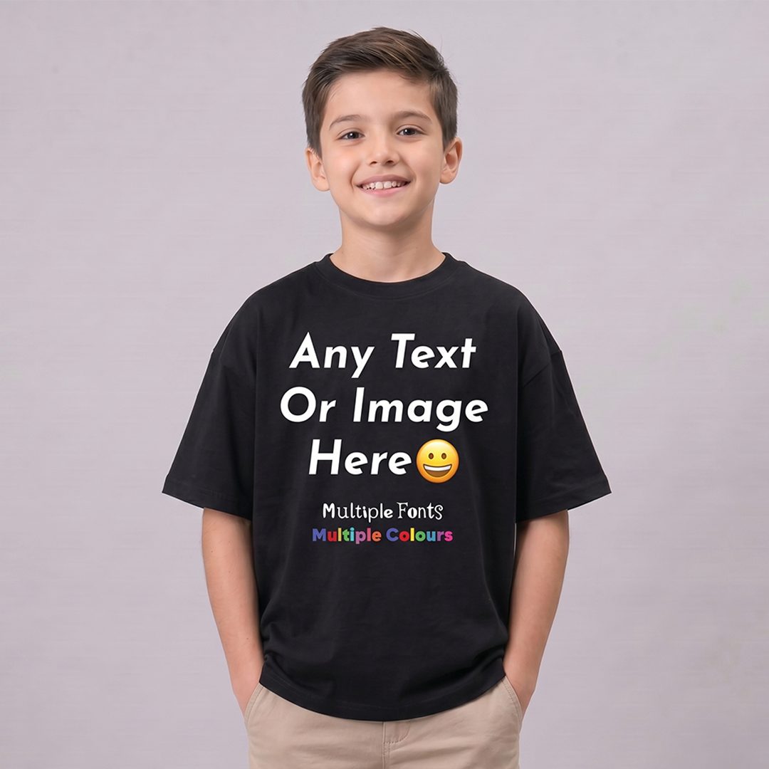kids-oversize-t-shirt Black