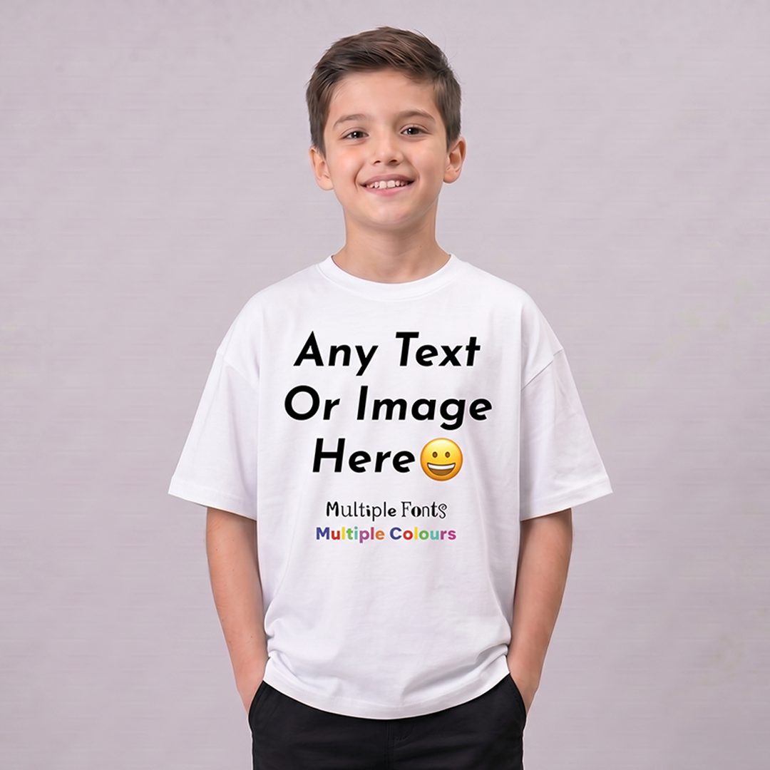 kids-oversize-t-shirt White
