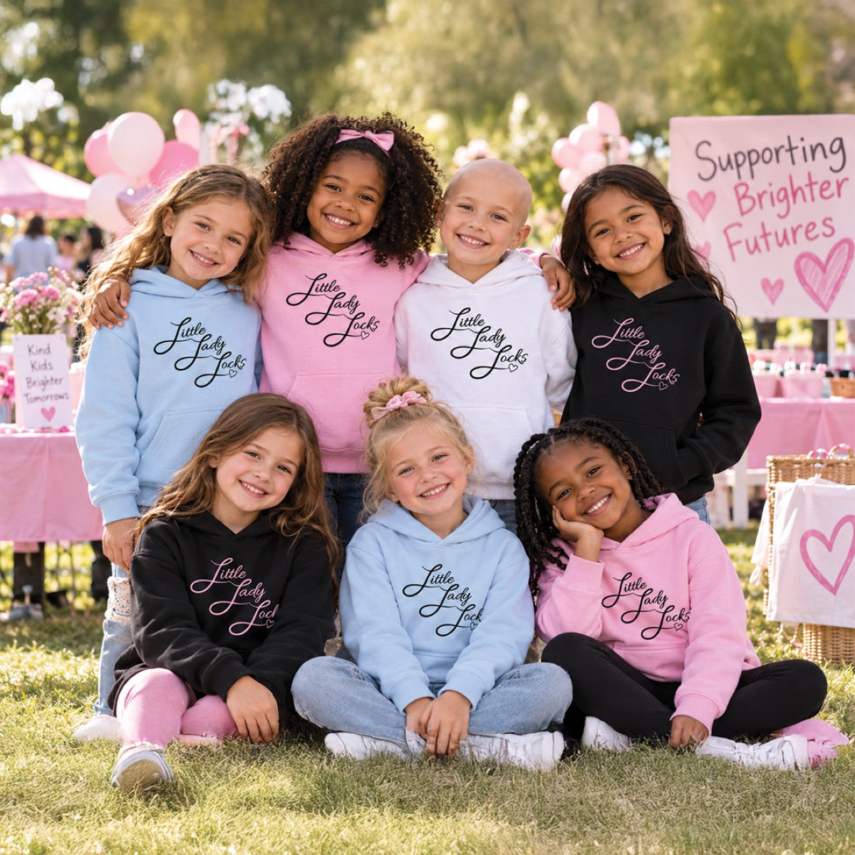Little Lady Locks Kids Hoodie