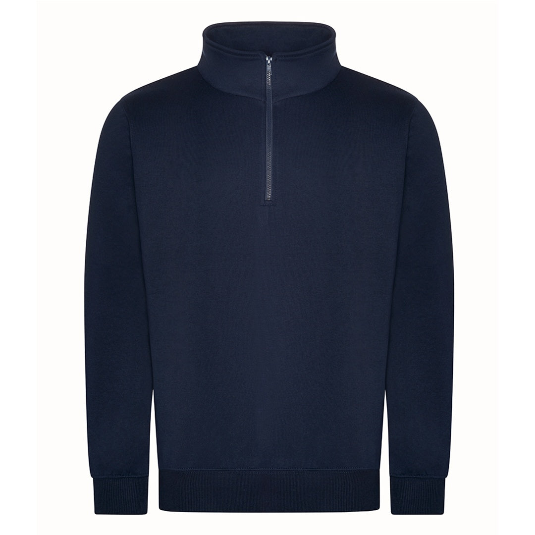 Unisex 1/4 Zip Sweatshirt - Navy Front