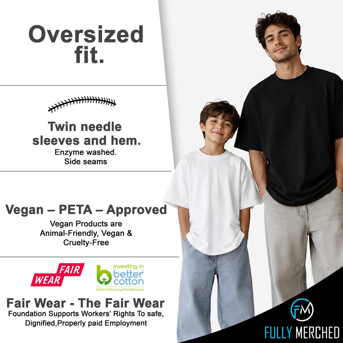 product info kids oversize features
